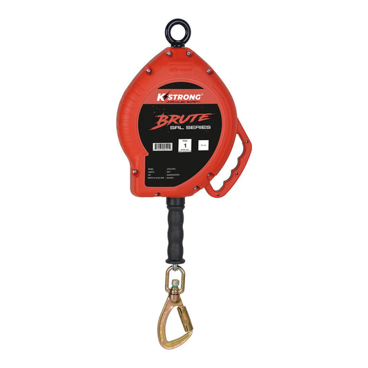 KSTRONG® BRUTE 50 ft. Cable SRL with Load Indicating Swivel Locking Carabiner, Installation Carabiner and Tagline (ANSI)